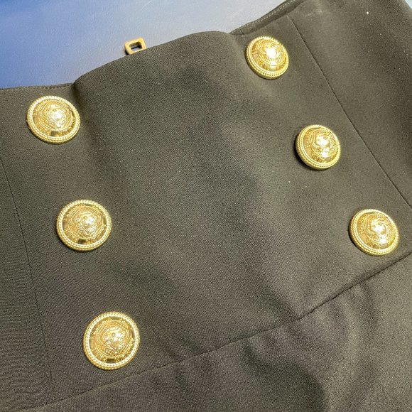 NWT Balmain Short High Waisted Buttoned Wrap Skirt - Picture 9 of 16